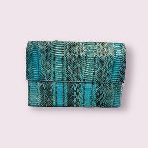 Charles David Large Aqua Leather
Clutch/Handbag